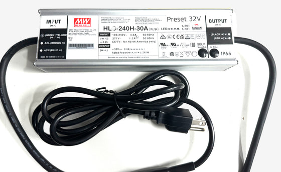 Meanwell HLG-240H-30A 32V Power Supply with DCBuddy Adapter